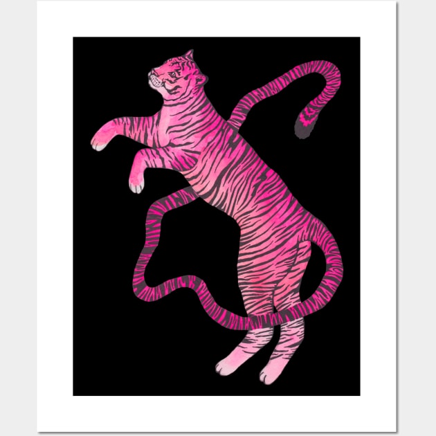 Pink emo tiger Wall Art by deadblackpony